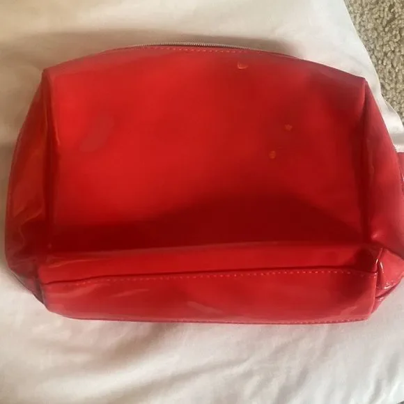 4/$20 - Lancôme Red Makeup bag | Medium Size| amazing color - Picture 3 of 4
